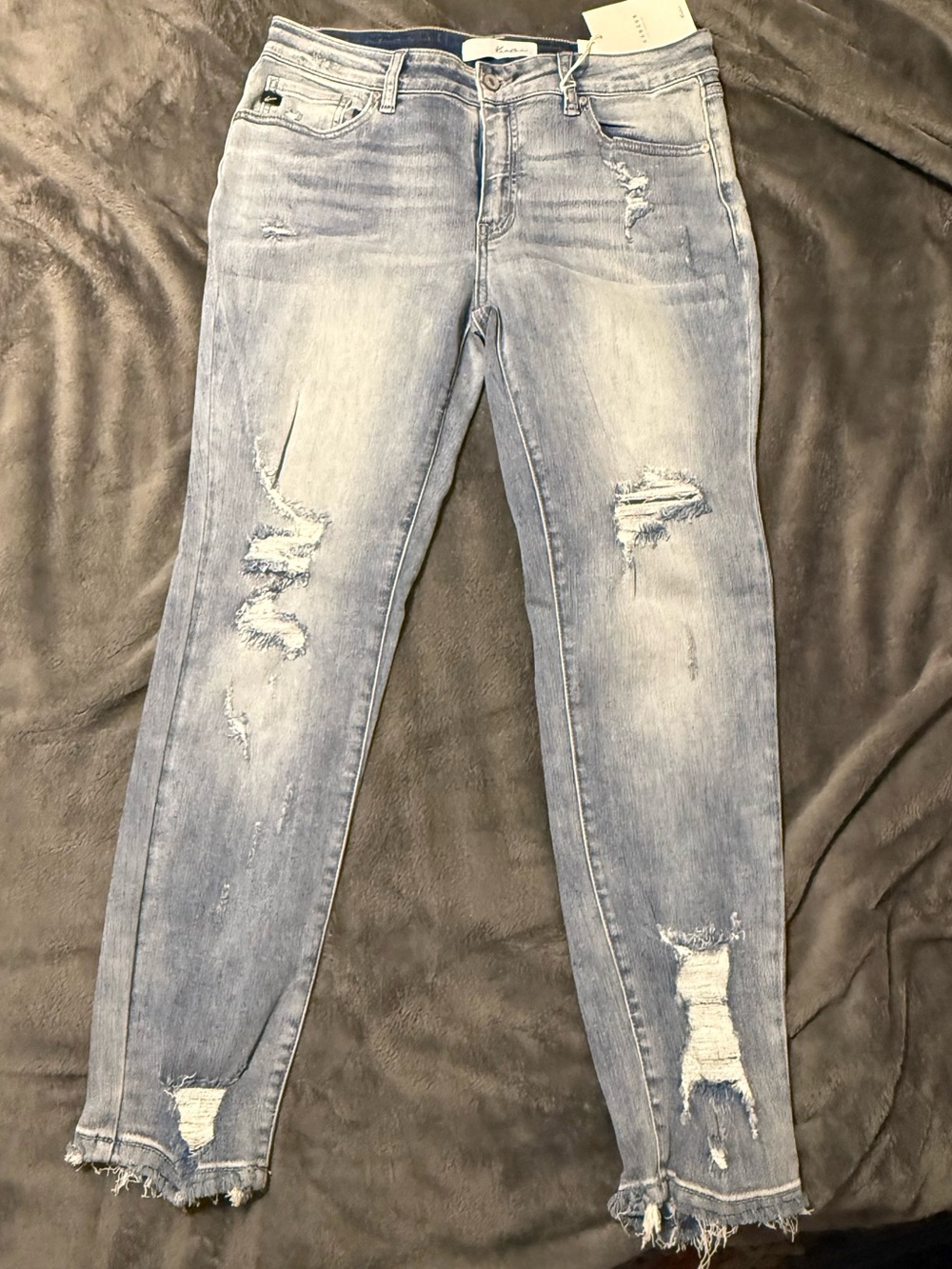 KanCan Light Wash Distressed Skinny Jeans